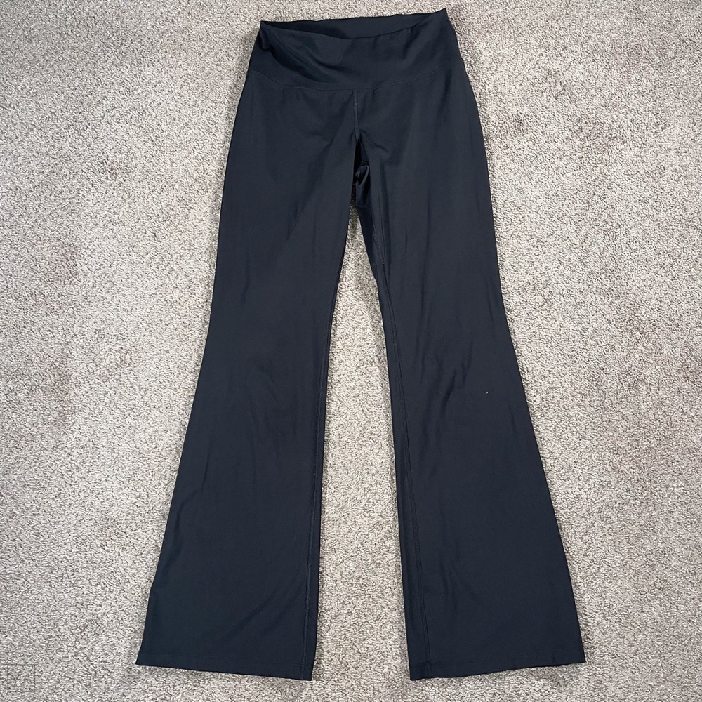 PINK Active Women's Pants Flare Leg Activewear Athleisure Minimalist	L Black